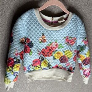 Hannah Banana Quilted Top with Floral Accents